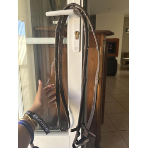 rênes CWD marron avec arrêtoirs