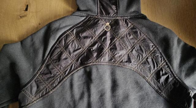 Veste mi-saison grise et marron