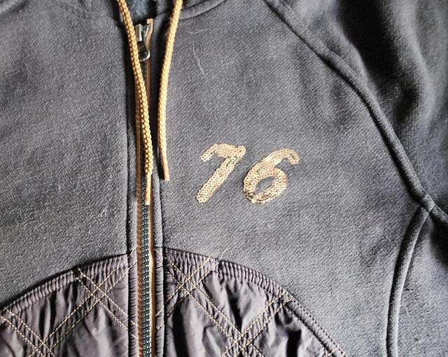 Veste mi-saison grise et marron