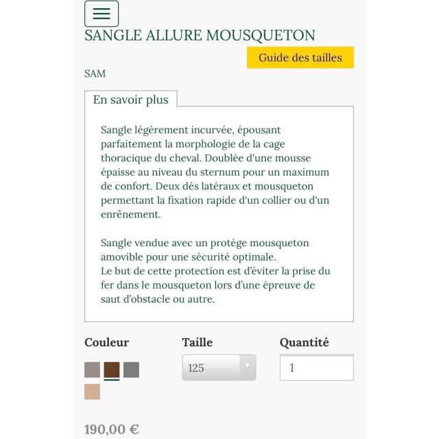 Sangle Devoucoux Allure