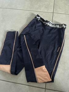pantalon bleu marine et orange fouganza