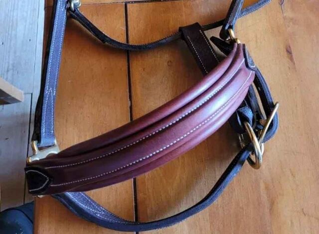 Licol en cuir devoucoux havane