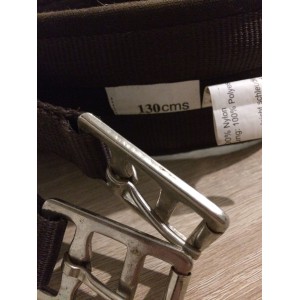 Sangle tissu matelassé 130cm marron