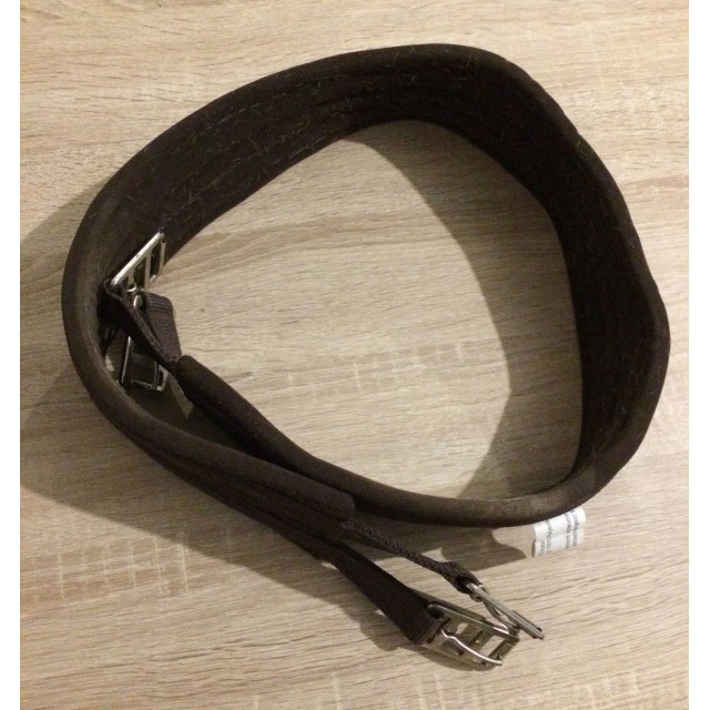 Sangle tissu matelassé 130cm marron