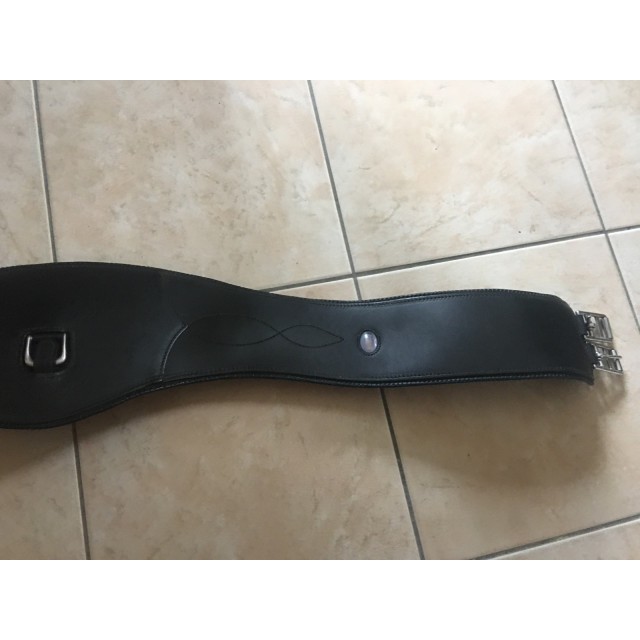 Sangle bates cuir noir taille 125cm
