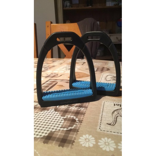 Etriers compositi prenium bleus + semelles grises