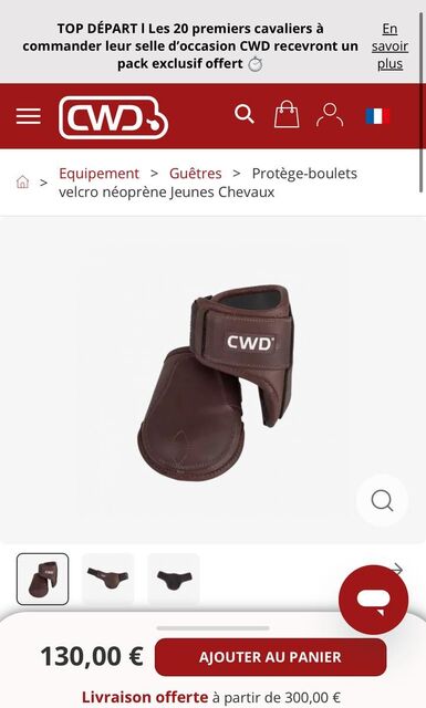 Guêtres CWD antérieurs postérieurs velcro