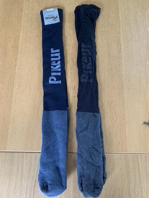 Chaussettes Pikeur laine noires et bleues