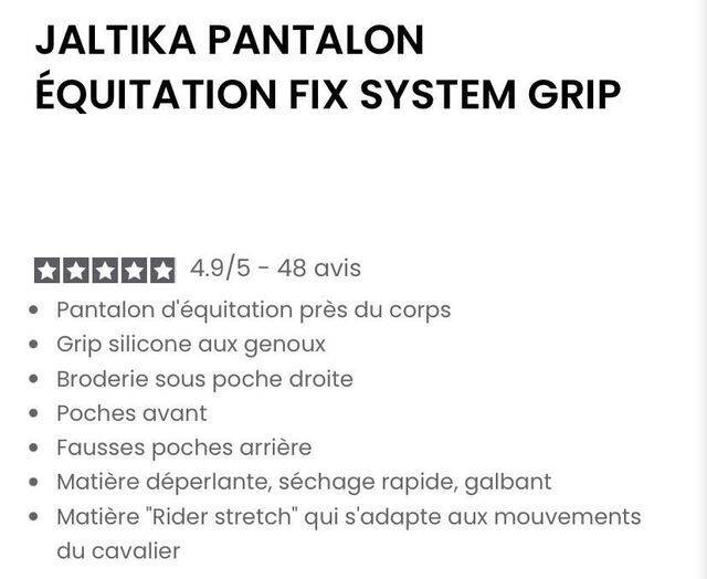 Pantalon Beige Harcour Jaltika Fix System Grip