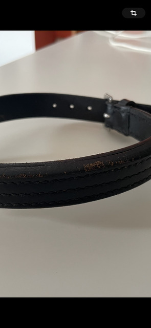 Mors droit en cuir noir MICHEL ROBERT