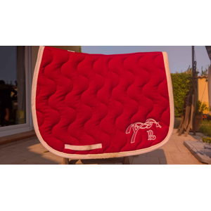 tapis cheval Pénélope rouge blanc coup mixte