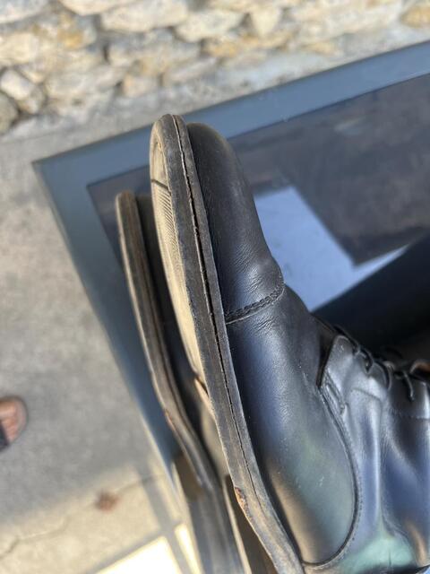 Bottes en cuir noir