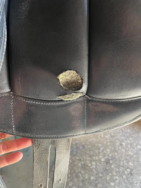 Selle de dressage monoquartier noire 16,5