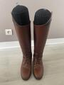 Bottes d'équitation Hathor Bottier sur mesure, cognac, verni noir, de 2021, en superbe état général
