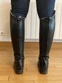 Bottes d'équitation Hathor Bottier sur mesure, personnalisées vernis noir/argent, de Janvier 2021, en très bon état