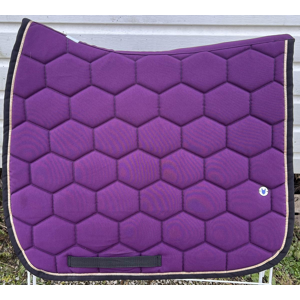 Tapis dressage violet bord noir et or Equidées