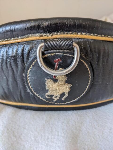 Sangle courte en cuir noir 60 cm HV POLO