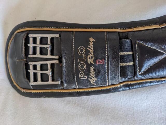 Sangle courte en cuir noir 60 cm HV POLO