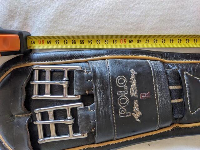 Sangle courte en cuir noir 60 cm HV POLO