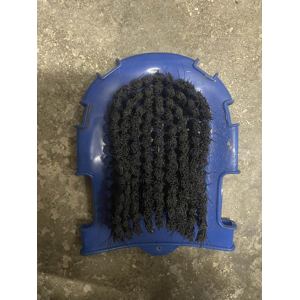 gant brosse massant pansage bleu