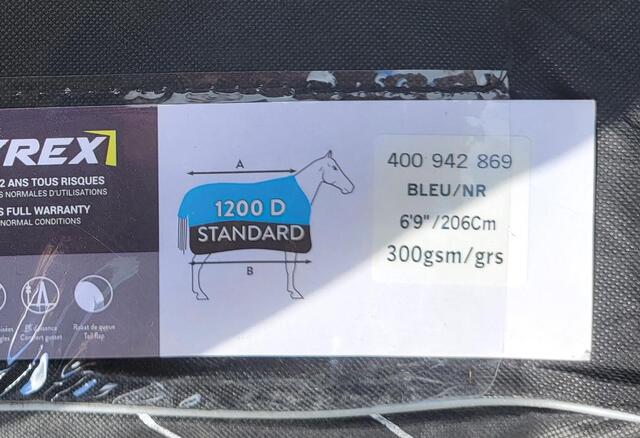 Couverture extérieur cheval 300 gr
