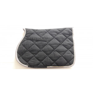 Tapis Equithème noir avec torsade tricolore