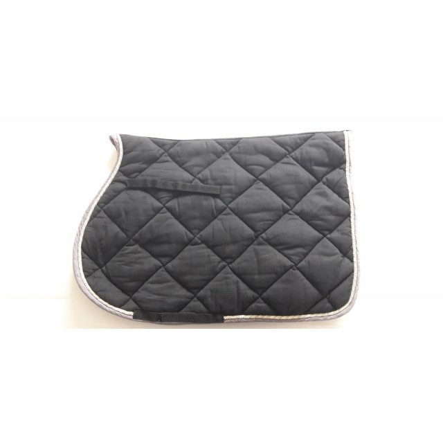 Tapis Equithème noir avec torsade tricolore