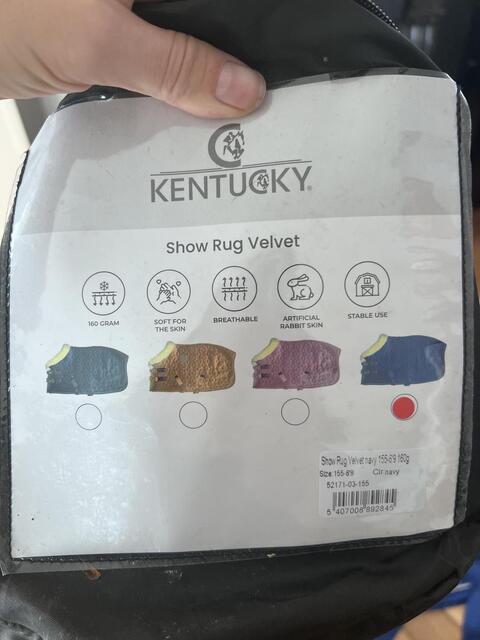 Couverture velvet Kentucky bleue