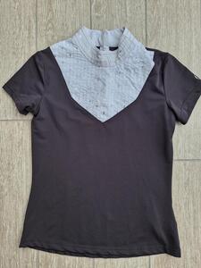 Polo concours Equitheme, noir, taille S