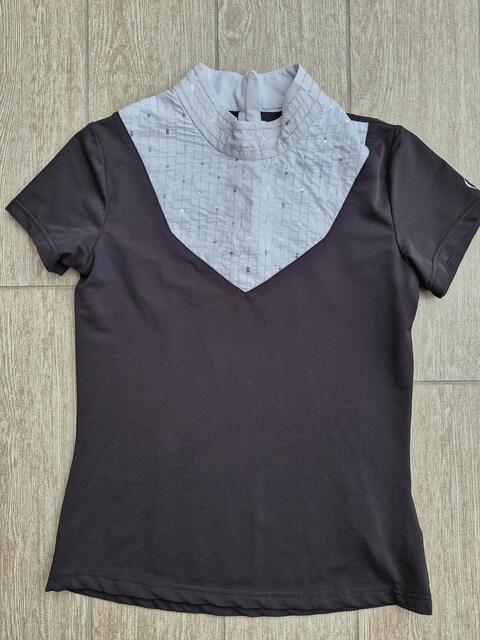 Polo concours Equitheme, noir, taille S