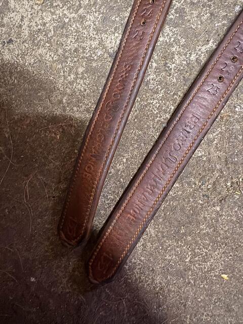 Étrivières Bruno Delgrange en cuir havane 135cm