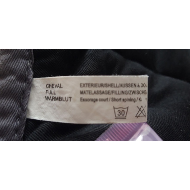 Tapis Equithème noir avec torsade tricolore