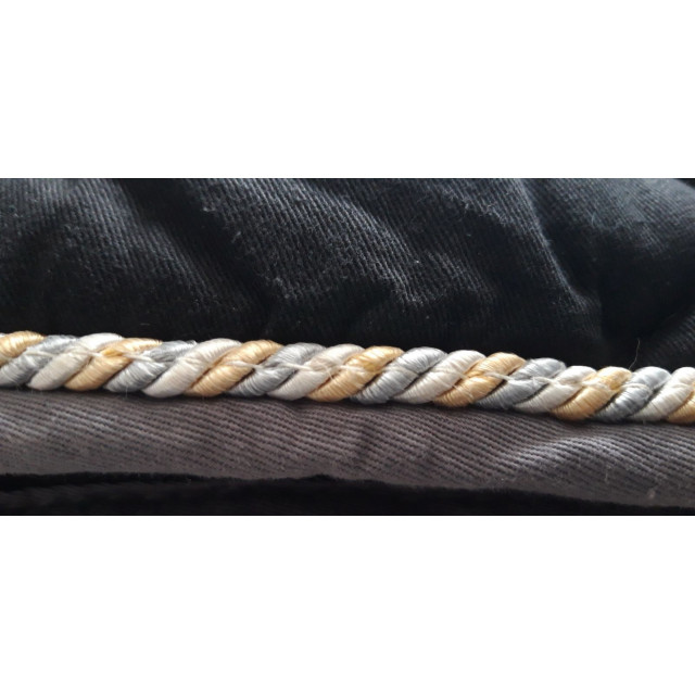 Tapis Equithème noir avec torsade tricolore