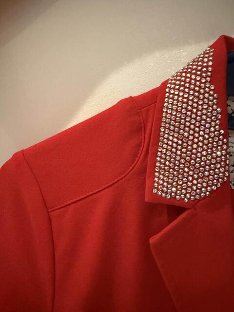 veste concours animo rouge strass
