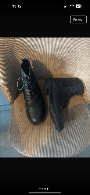 Boots d’équitation Parlanti – cuir noir – pointure 42