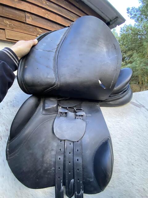 selle fouganza 17,5 cuir noir