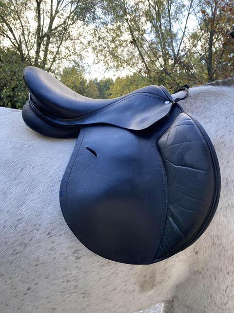 selle fouganza 17,5 cuir noir