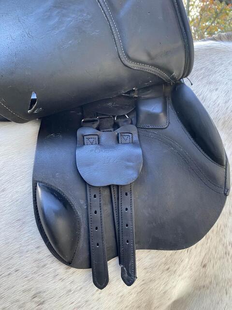 selle fouganza 17,5 cuir noir