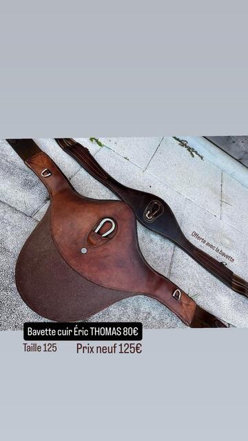 bavette en cuir marron