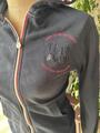 Veste sweat zippé Flags & Cup - Bleu marine & rose - Taille S