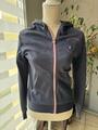 Veste sweat zippé Flags & Cup - Bleu marine & rose - Taille S