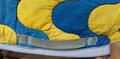 Tapis de selle Lamicell bleu et jaune personnalisé