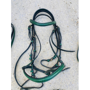 Ensemble bride + rênes effet « crocodile »