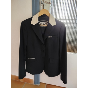 Veste de concours CSO (noire col crème) - GPA / Grand Prix / Femme - Taille 38R - Excellent état