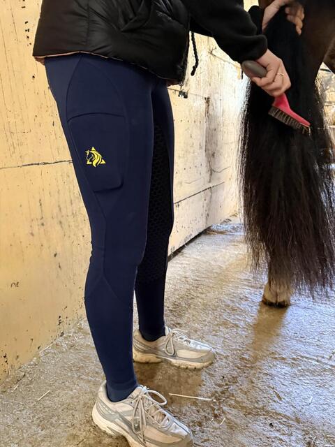 Pantalon Équitation Navy Shaping | Grip Intégral & Taille Haute