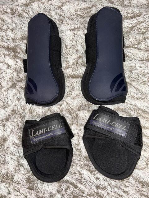Ensemble Guêtres bleues marine