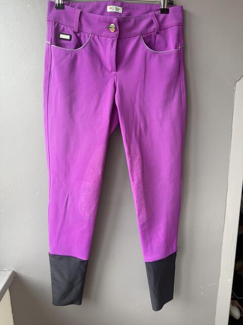 Pantalon grip silicone d’équitation IAGO taille 36FR violet mauve rose