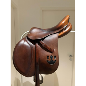 Selle Bruno Delgrange + sangle + amortisseur + étriers