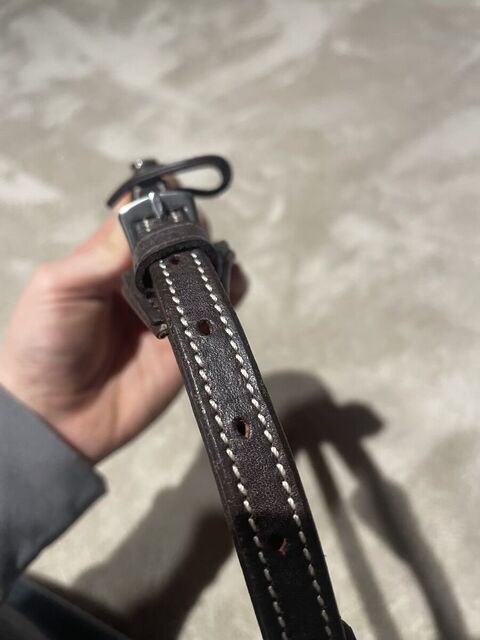 Noseband marron en cuir neuf sans étiquette