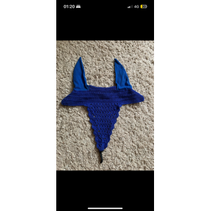 bonnet long bleu